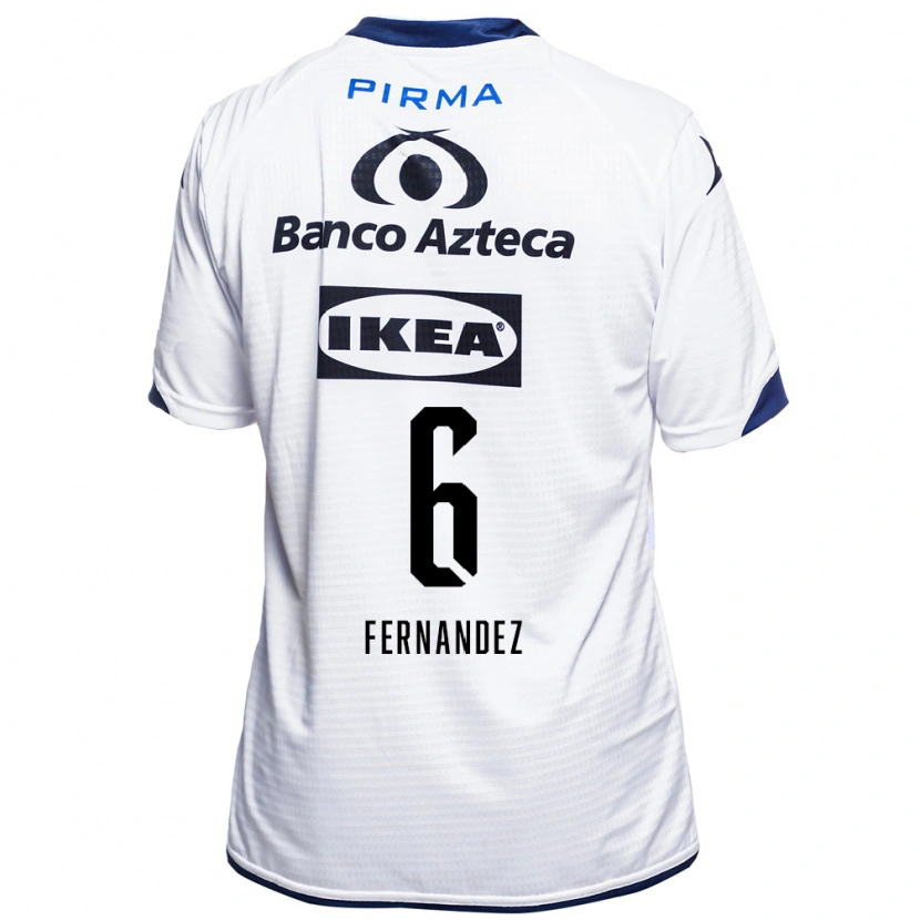 Danxen Hombre Camiseta Liliana Fernández #6 Blanco Negro Azul 1ª Equipación 2026/27 La Camisa México