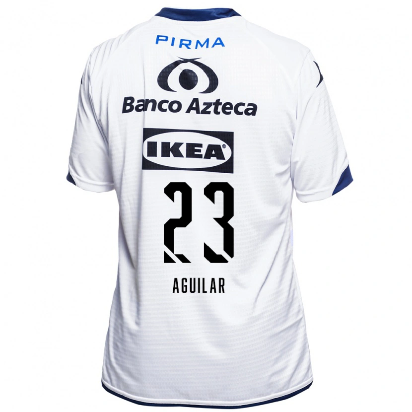 Danxen Hombre Camiseta Daniel Aguilar #23 Blanco Negro Azul 1ª Equipación 2026/27 La Camisa México