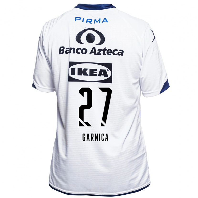 Danxen Hombre Camiseta Brayan Garnica #27 Blanco Negro Azul 1ª Equipación 2026/27 La Camisa México