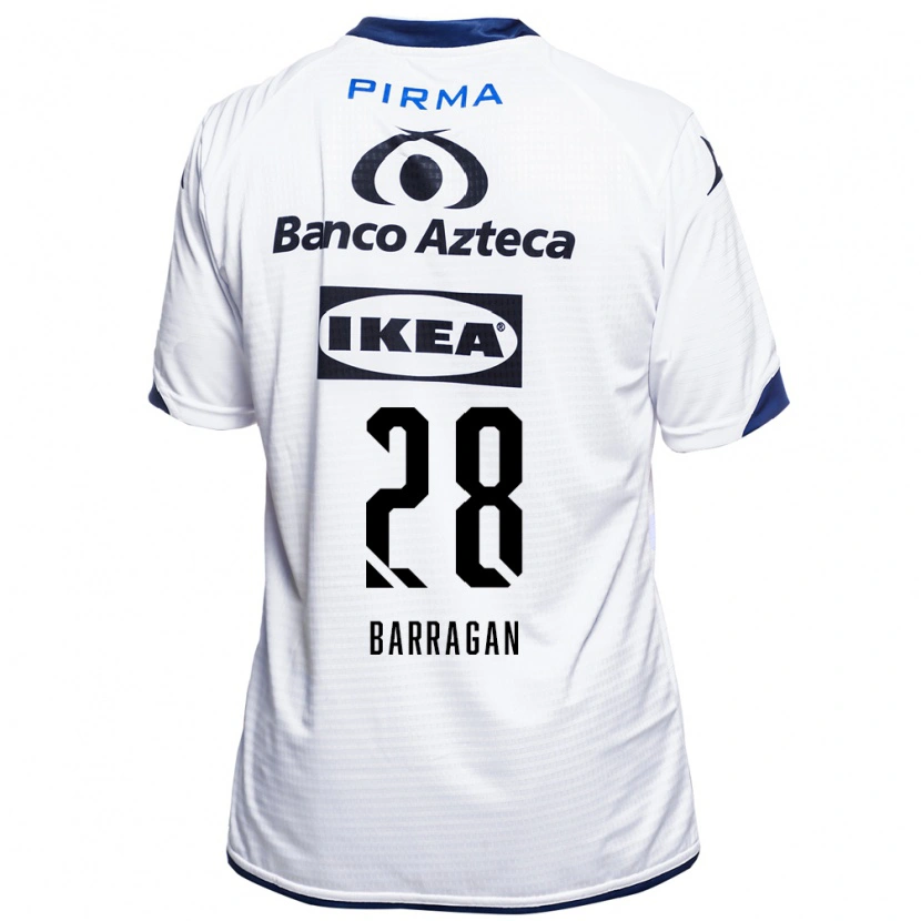 Danxen Hombre Camiseta Martín Barragán #28 Blanco Negro Azul 1ª Equipación 2026/27 La Camisa México