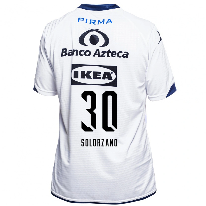 Danxen Hombre Camiseta Aisha Solórzano #30 Blanco Negro Azul 1ª Equipación 2026/27 La Camisa México