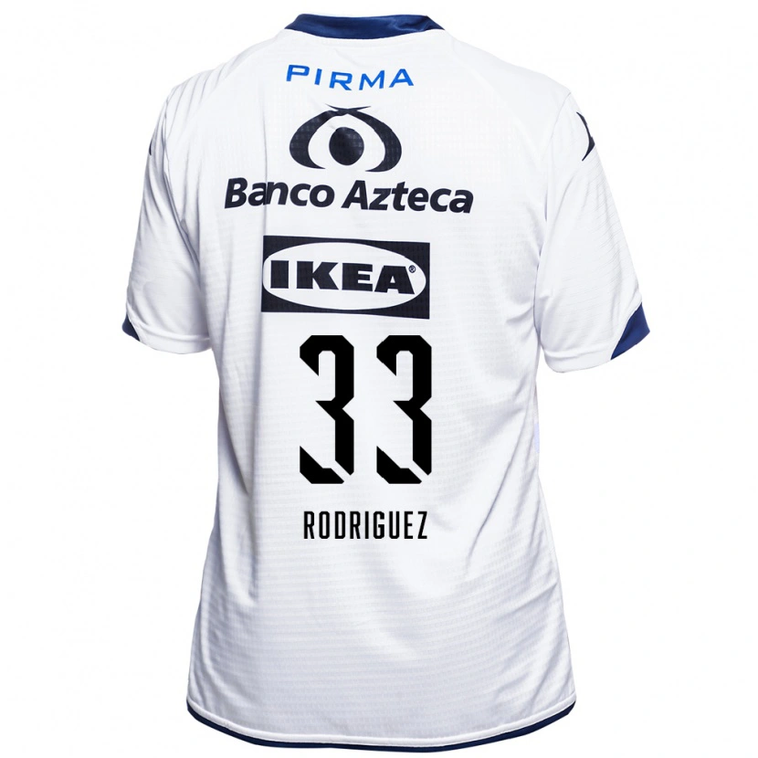 Danxen Hombre Camiseta Jesús Rodríguez #33 Blanco Negro Azul 1ª Equipación 2026/27 La Camisa México