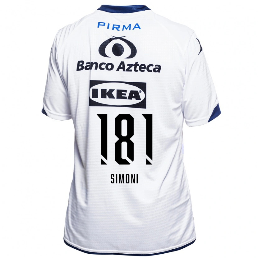 Danxen Hombre Camiseta Julio Simoni #181 Blanco Negro Azul 1ª Equipación 2026/27 La Camisa México