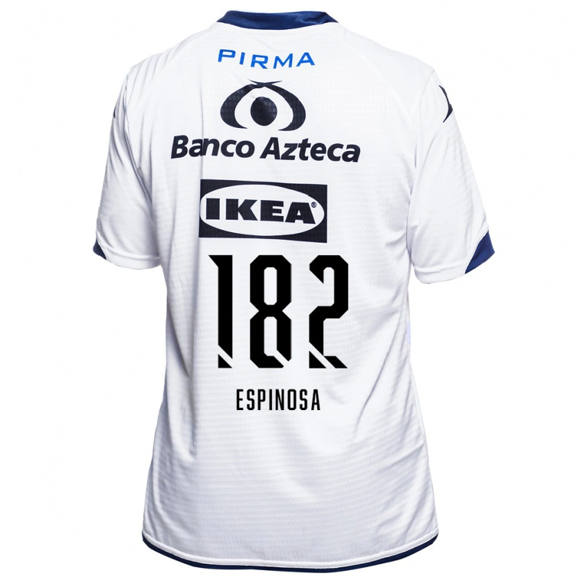 Danxen Hombre Camiseta Daniel Espinosa #182 Blanco Negro Azul 1ª Equipación 2026/27 La Camisa México