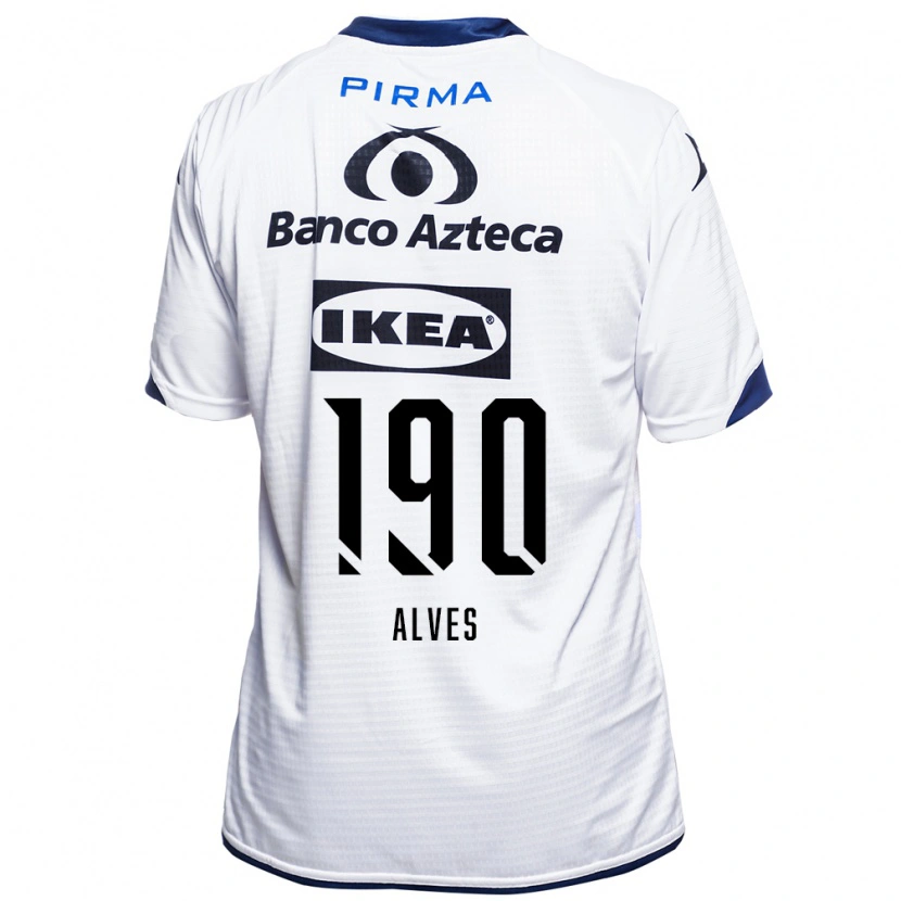 Danxen Hombre Camiseta Fabricio Alves #190 Blanco Negro Azul 1ª Equipación 2026/27 La Camisa México