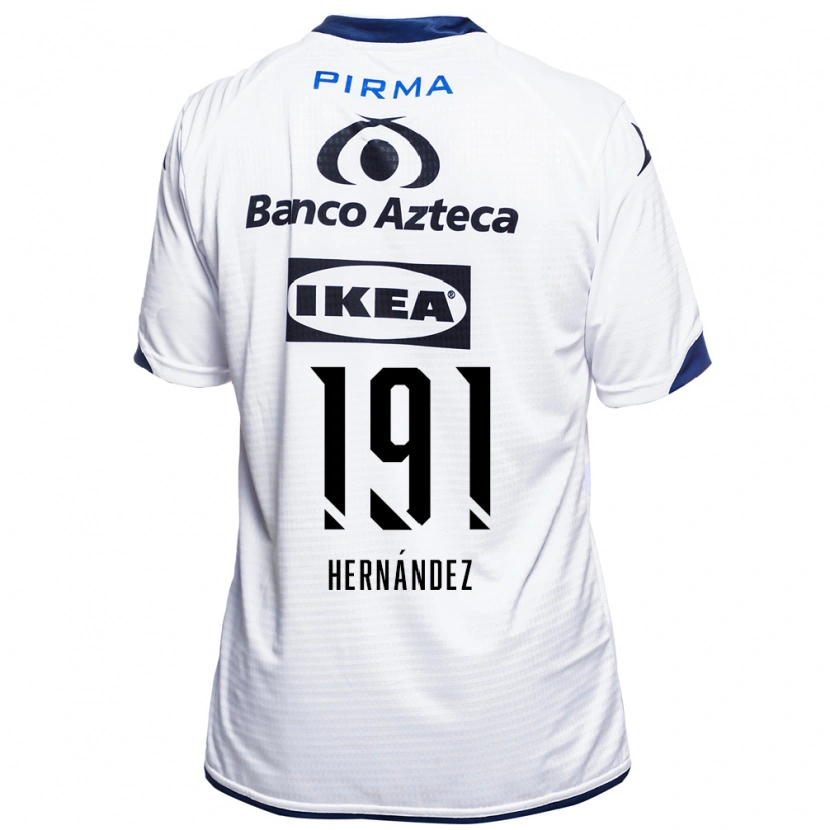 Danxen Hombre Camiseta Brian Hernández #191 Blanco Negro Azul 1ª Equipación 2026/27 La Camisa México