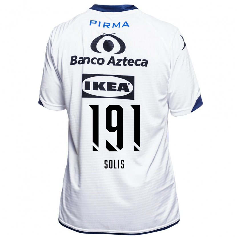 Danxen Hombre Camiseta César Solís #191 Blanco Negro Azul 1ª Equipación 2026/27 La Camisa México