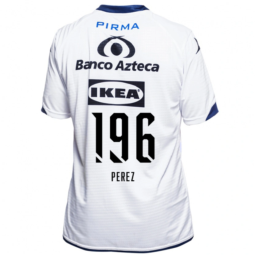Danxen Hombre Camiseta Arez Pérez #196 Blanco Negro Azul 1ª Equipación 2026/27 La Camisa México