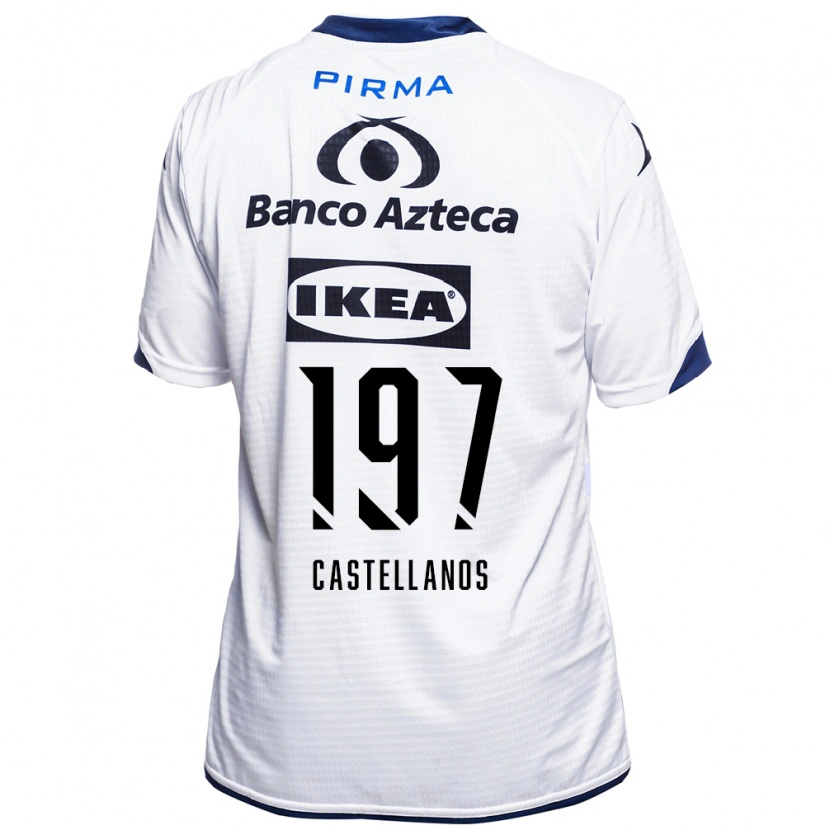 Danxen Hombre Camiseta Omar Castellanos #197 Blanco Negro Azul 1ª Equipación 2026/27 La Camisa México