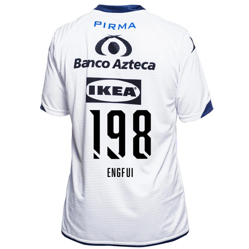 Danxen Hombre Camiseta Emilio Engfui #198 Blanco Negro Azul 1ª Equipación 2026/27 La Camisa México