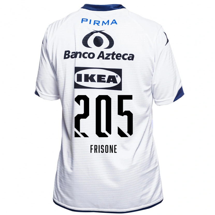 Danxen Hombre Camiseta Giovanni Frisone #205 Blanco Negro Azul 1ª Equipación 2026/27 La Camisa México