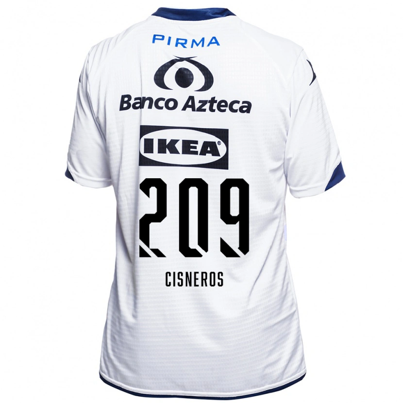 Danxen Hombre Camiseta Elisvan Cisneros #209 Blanco Negro Azul 1ª Equipación 2026/27 La Camisa México