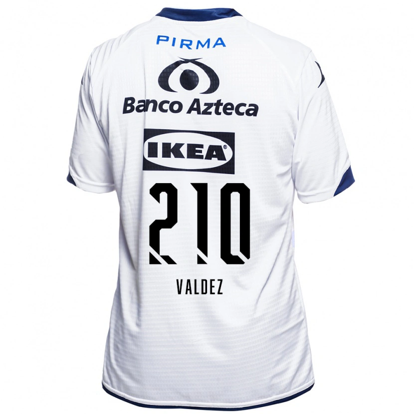 Danxen Hombre Camiseta Jesús Valdez #210 Blanco Negro Azul 1ª Equipación 2026/27 La Camisa México
