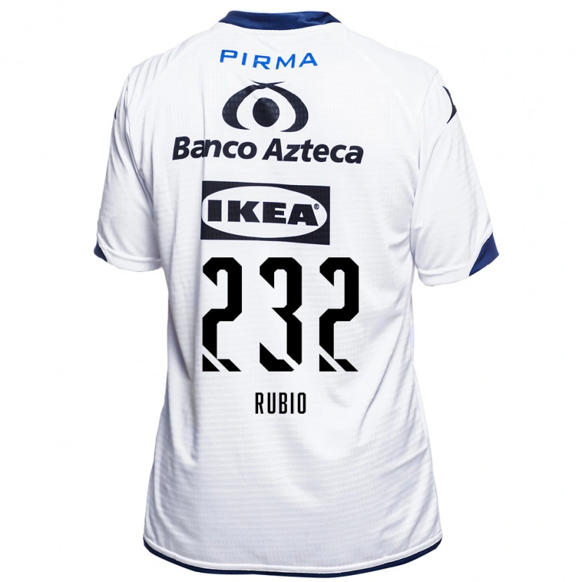Danxen Hombre Camiseta Gregorio Rubio #232 Blanco Negro Azul 1ª Equipación 2026/27 La Camisa México