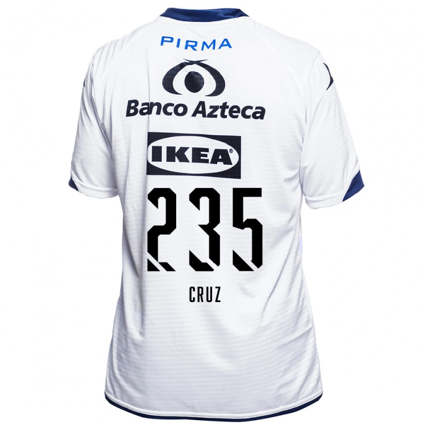 Danxen Hombre Camiseta Santiago Cruz #235 Blanco Negro Azul 1ª Equipación 2026/27 La Camisa México