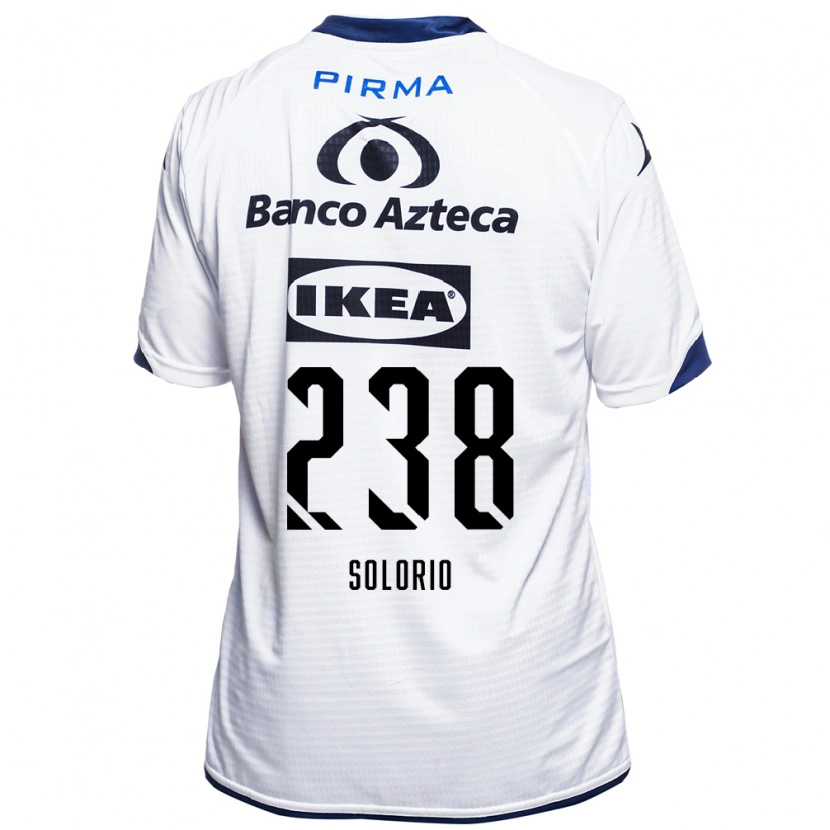 Danxen Hombre Camiseta Héctor Solorio #238 Blanco Negro Azul 1ª Equipación 2026/27 La Camisa México