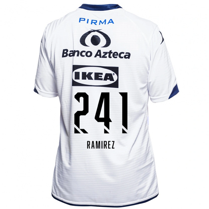 Danxen Hombre Camiseta Eduardo Ramírez #241 Blanco Negro Azul 1ª Equipación 2026/27 La Camisa México
