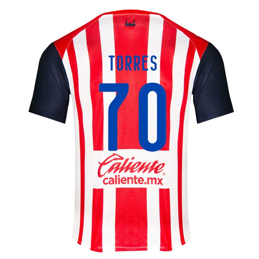 Danxen Hombre Camiseta Leo Torres #70 Rojo Negro Blanco 1ª Equipación 2026/27 La Camisa México