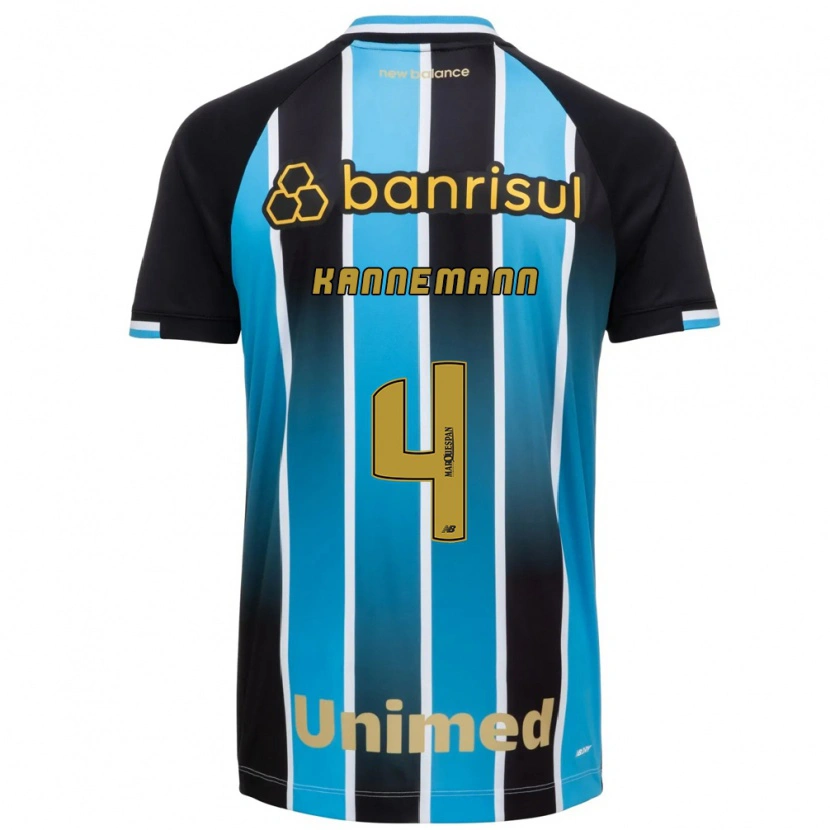 Danxen Hombre Camiseta Walter Kannemann #4 Azul Marrón Negro 1ª Equipación 2026/27 La Camisa México