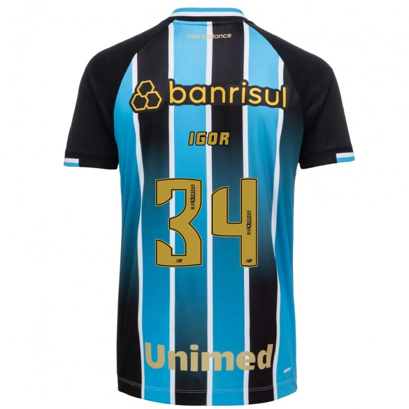 Danxen Hombre Camiseta Igor #34 Azul Marrón Negro 1ª Equipación 2026/27 La Camisa México