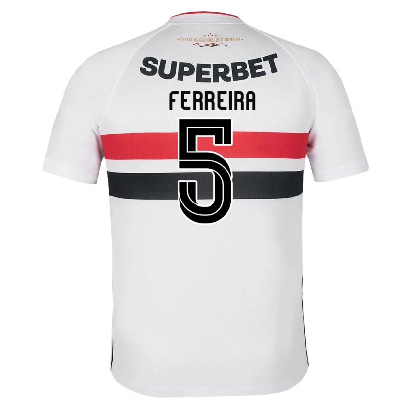 Danxen Hombre Camiseta Matheus Ferreira #5 Blanco Rojo Negro 1ª Equipación 2026/27 La Camisa México