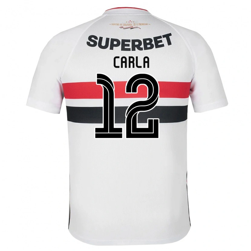 Danxen Hombre Camiseta Carla Maria Da Silva #12 Blanco Rojo Negro 1ª Equipación 2026/27 La Camisa México