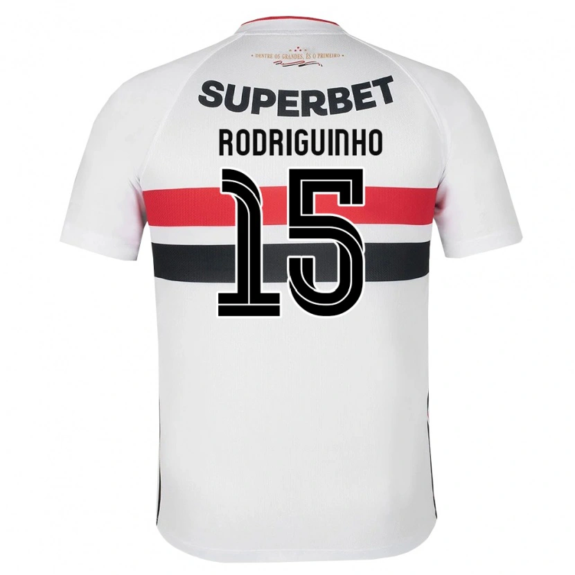 Danxen Hombre Camiseta Rodriguinho #15 Blanco Rojo Negro 1ª Equipación 2026/27 La Camisa México