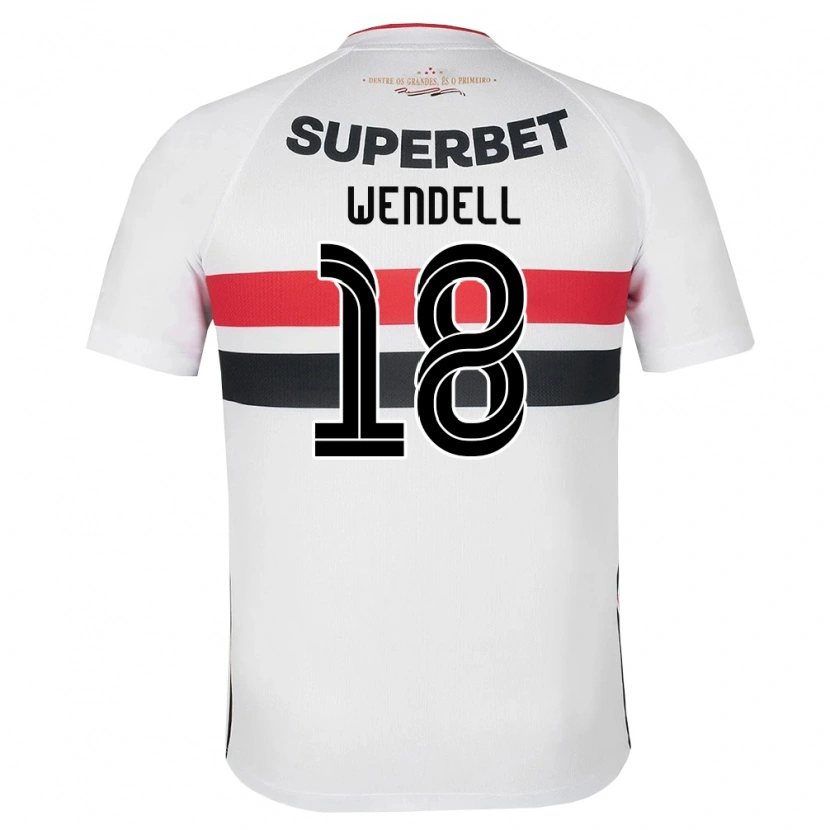 Danxen Hombre Camiseta Wendell Nascimento Borges #18 Blanco Rojo Negro 1ª Equipación 2026/27 La Camisa México