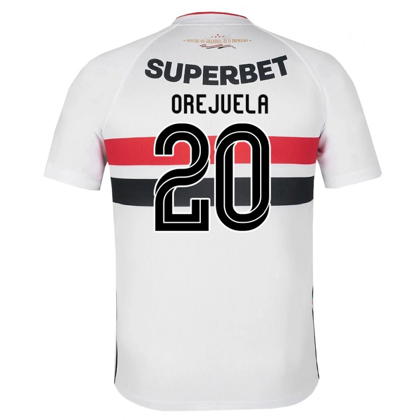 Danxen Hombre Camiseta Luis Manuel Orejuela #20 Blanco Rojo Negro 1ª Equipación 2026/27 La Camisa México