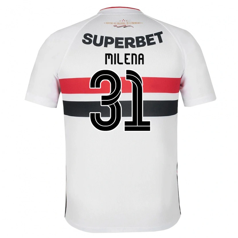 Danxen Hombre Camiseta Milena #31 Blanco Rojo Negro 1ª Equipación 2026/27 La Camisa México