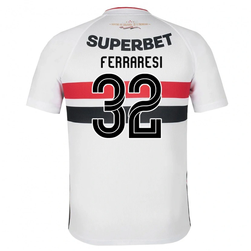 Danxen Hombre Camiseta Nahuel Ferraresi #32 Blanco Rojo Negro 1ª Equipación 2026/27 La Camisa México