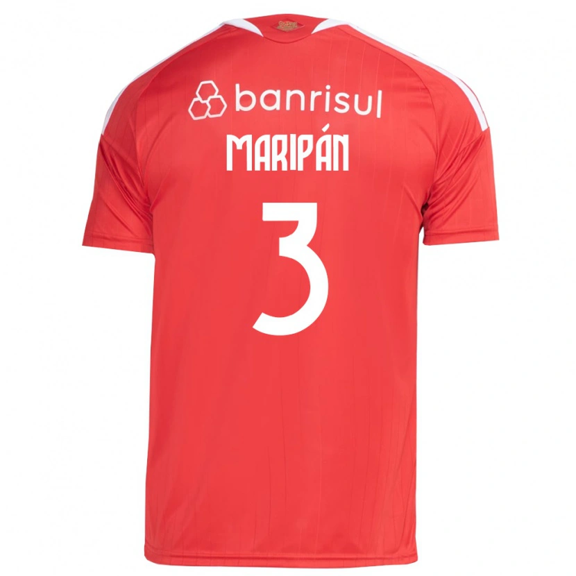 Danxen Hombre Camiseta Guillermo Maripán #3 Rojo Blanco 1ª Equipación 2026/27 La Camisa México