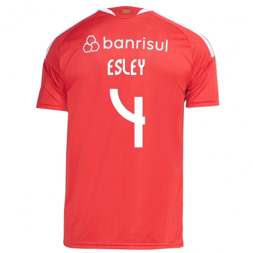 Danxen Hombre Camiseta Esley Ezequiel Dos Reis #4 Rojo Blanco 1ª Equipación 2026/27 La Camisa México