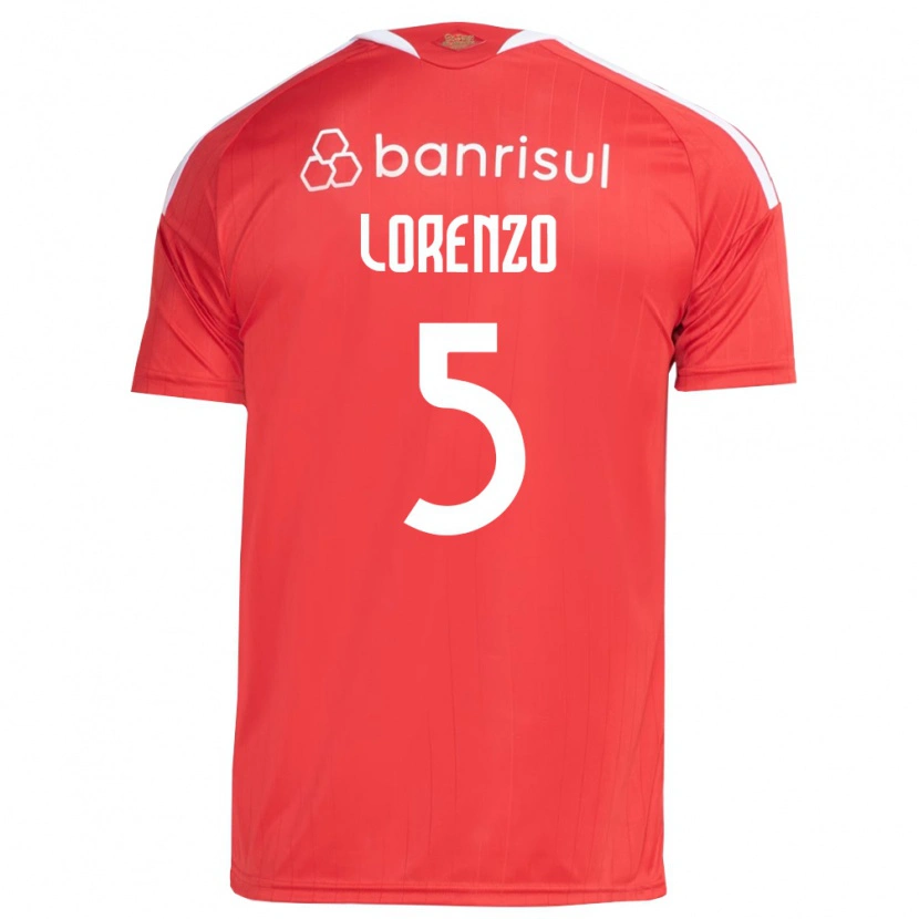 Danxen Hombre Camiseta Lorenzo Farias Vaghetti #5 Rojo Blanco 1ª Equipación 2026/27 La Camisa México