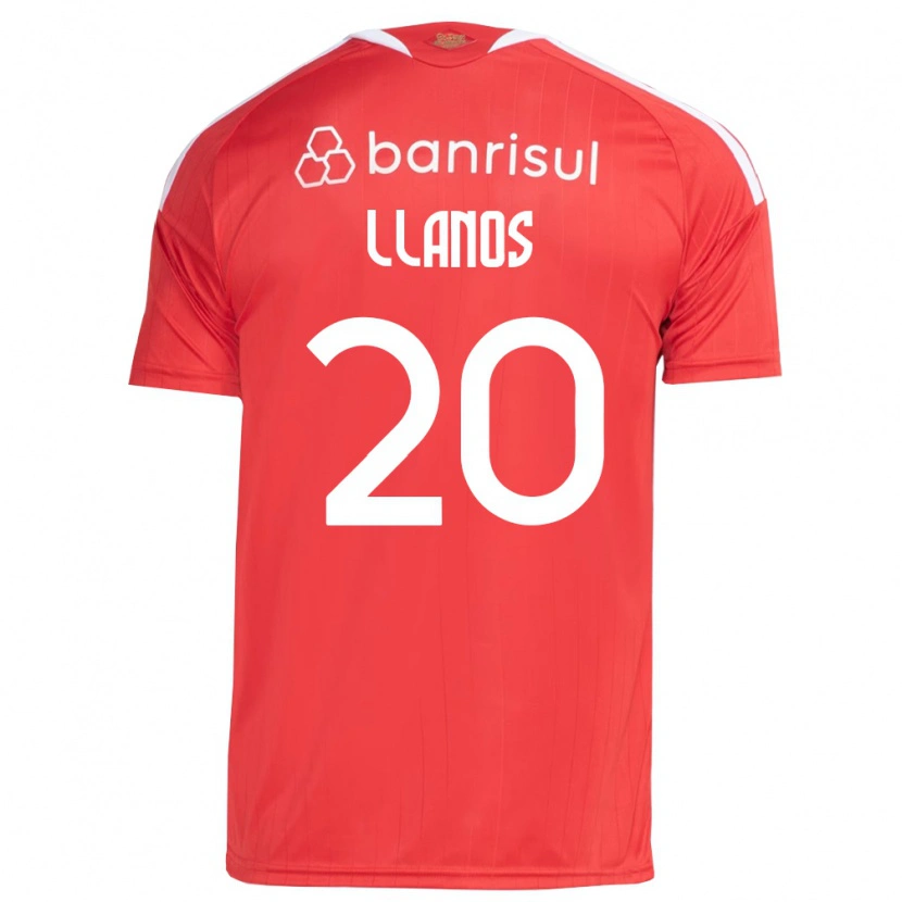 Danxen Hombre Camiseta Pati Llanos #20 Rojo Blanco 1ª Equipación 2026/27 La Camisa México