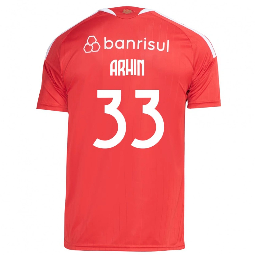 Danxen Hombre Camiseta Benjamin Arhin #33 Rojo Blanco 1ª Equipación 2026/27 La Camisa México