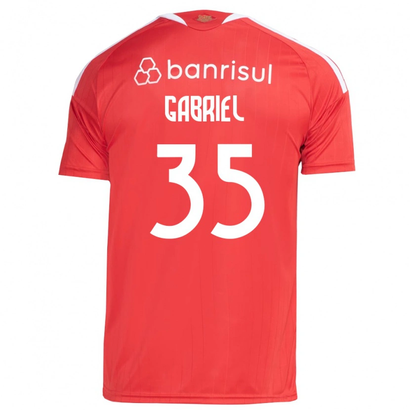 Danxen Hombre Camiseta Ze Gabriel #35 Rojo Blanco 1ª Equipación 2026/27 La Camisa México