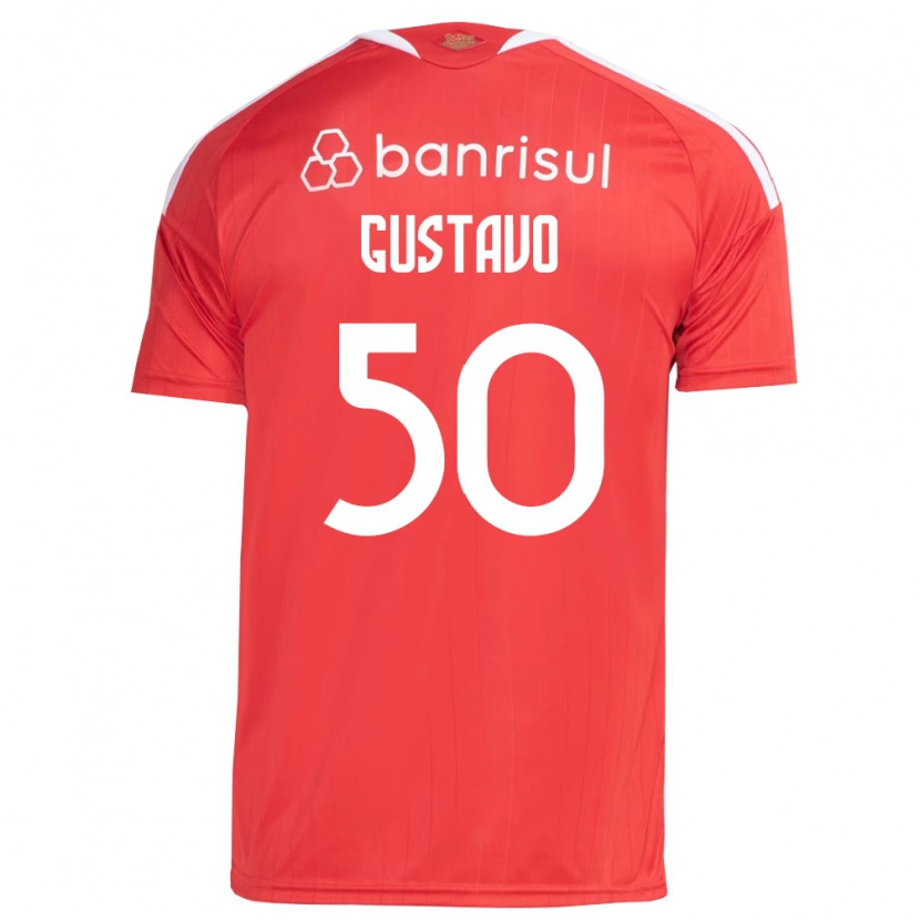 Danxen Hombre Camiseta Gustavo Dos Santos #50 Rojo Blanco 1ª Equipación 2026/27 La Camisa México