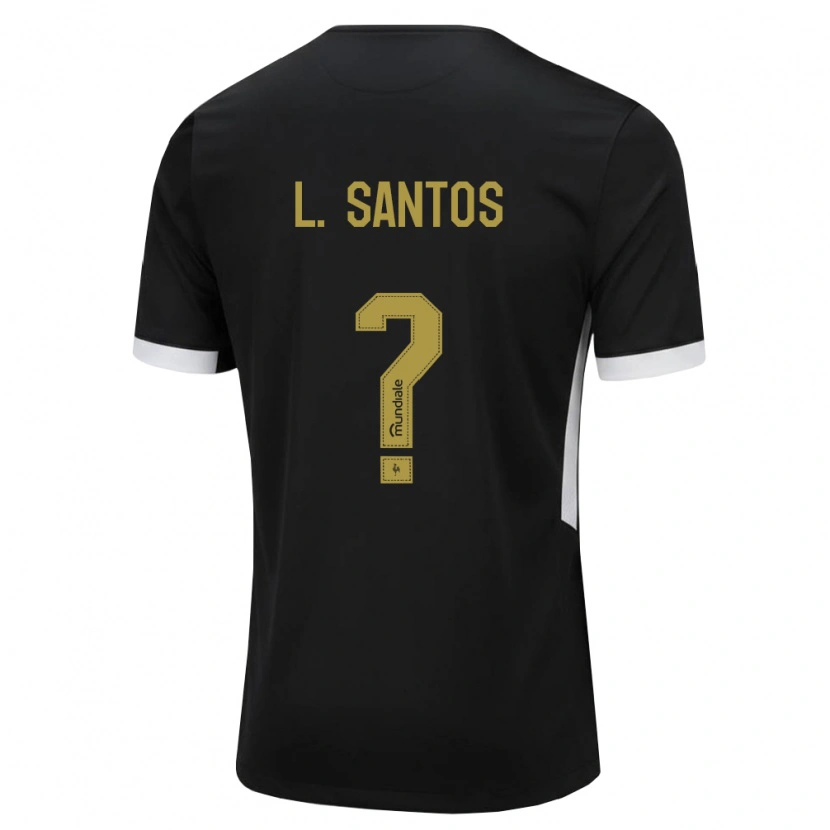 Danxen Hombre Camiseta Leo Santos #0 Blanco Negro Amarillo 1ª Equipación 2026/27 La Camisa México