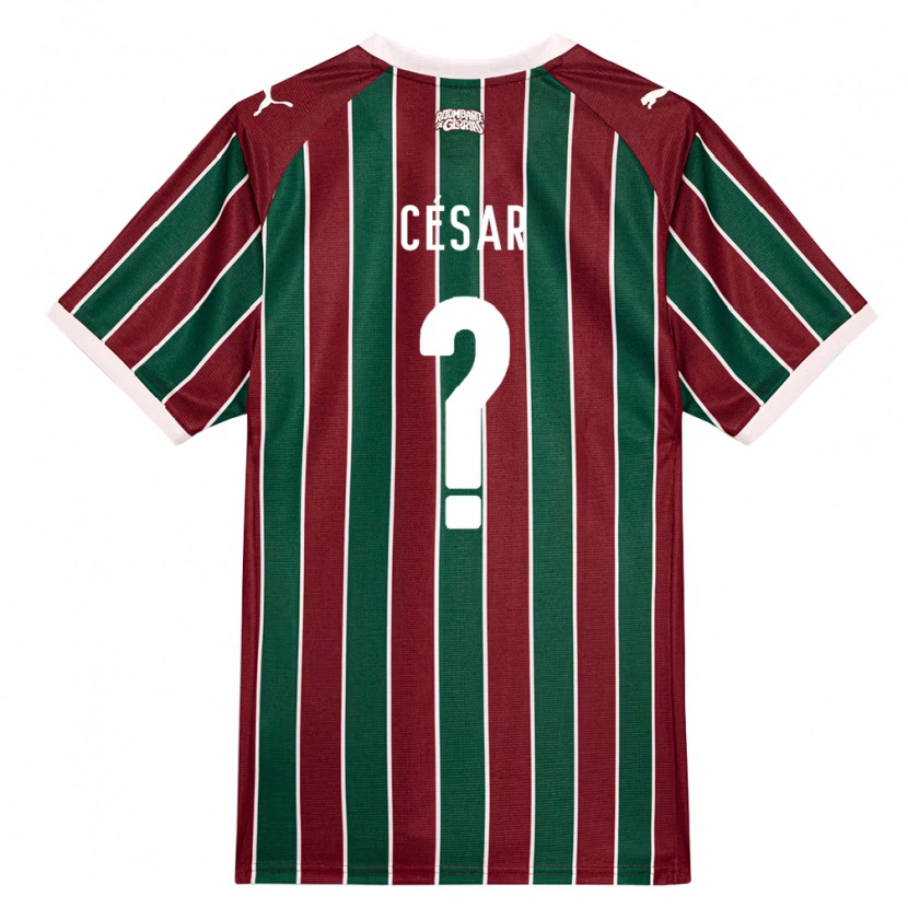Danxen Hombre Camiseta Adrian César #0 Verde Borgoña Blanco 1ª Equipación 2026/27 La Camisa México