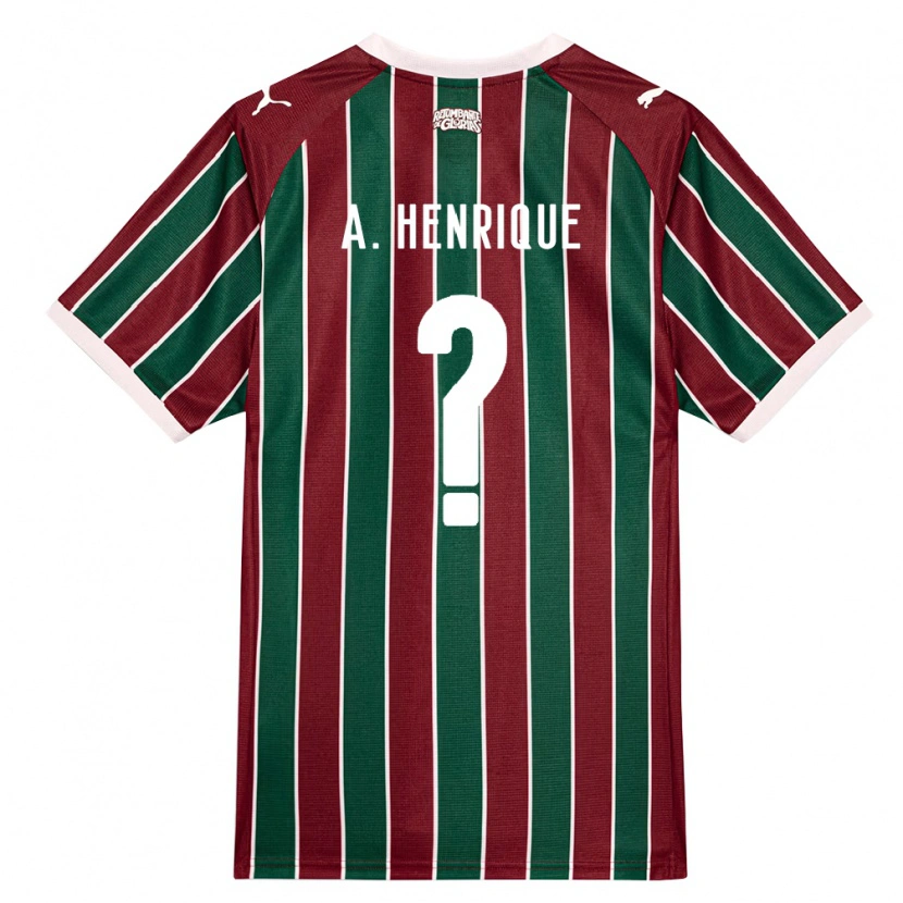 Danxen Hombre Camiseta Arthur Henrique #0 Verde Borgoña Blanco 1ª Equipación 2026/27 La Camisa México