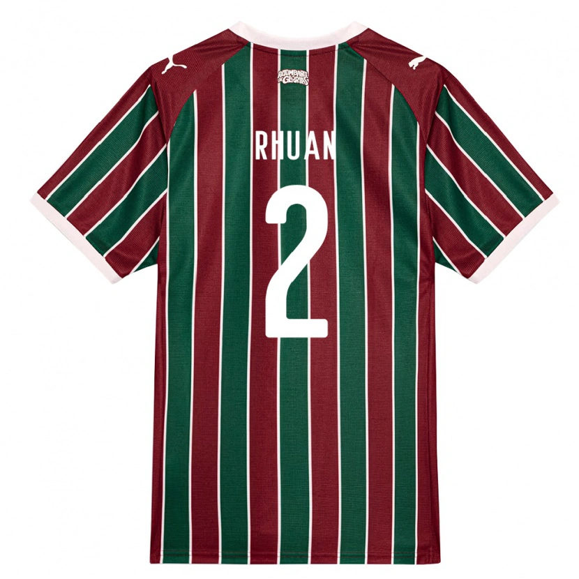 Danxen Hombre Camiseta Rhuan Allan Dourado Ribeiro #2 Verde Borgoña Blanco 1ª Equipación 2026/27 La Camisa México