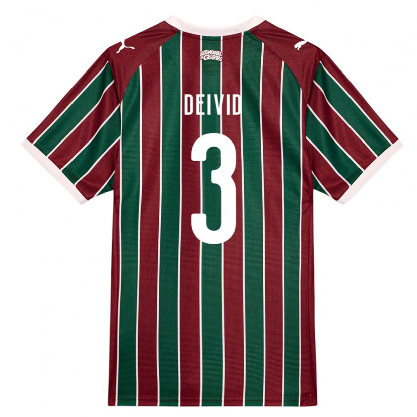 Danxen Hombre Camiseta Deivid Éric De Sá Belchior #3 Verde Borgoña Blanco 1ª Equipación 2026/27 La Camisa México