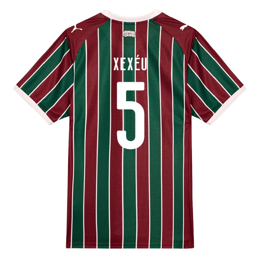 Danxen Hombre Camiseta Xexéu #5 Verde Borgoña Blanco 1ª Equipación 2026/27 La Camisa México