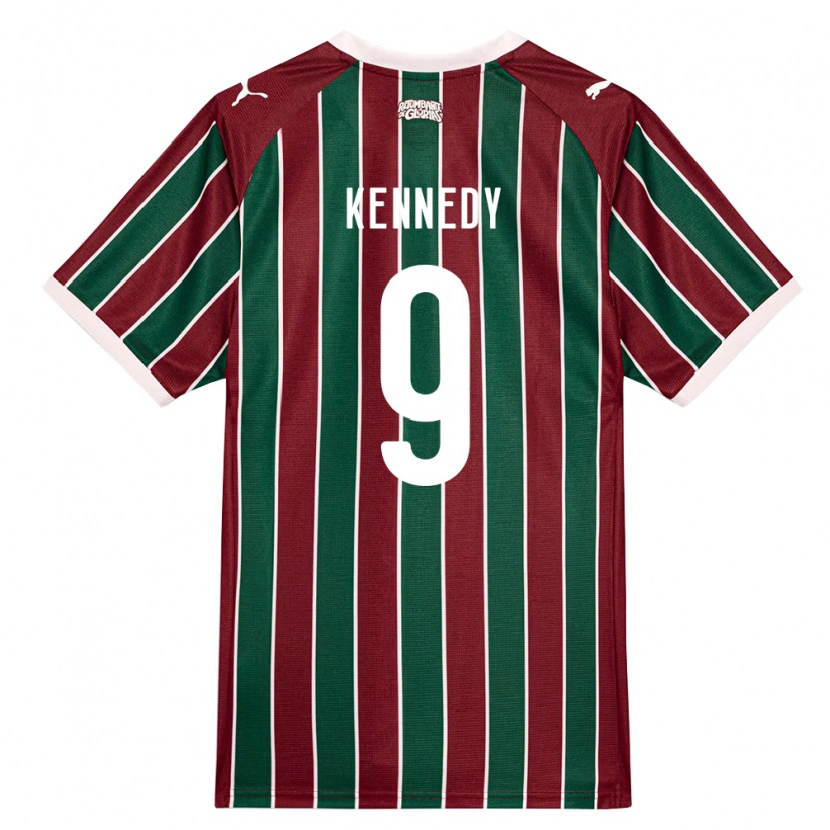 Danxen Hombre Camiseta John Kennedy #9 Verde Borgoña Blanco 1ª Equipación 2026/27 La Camisa México