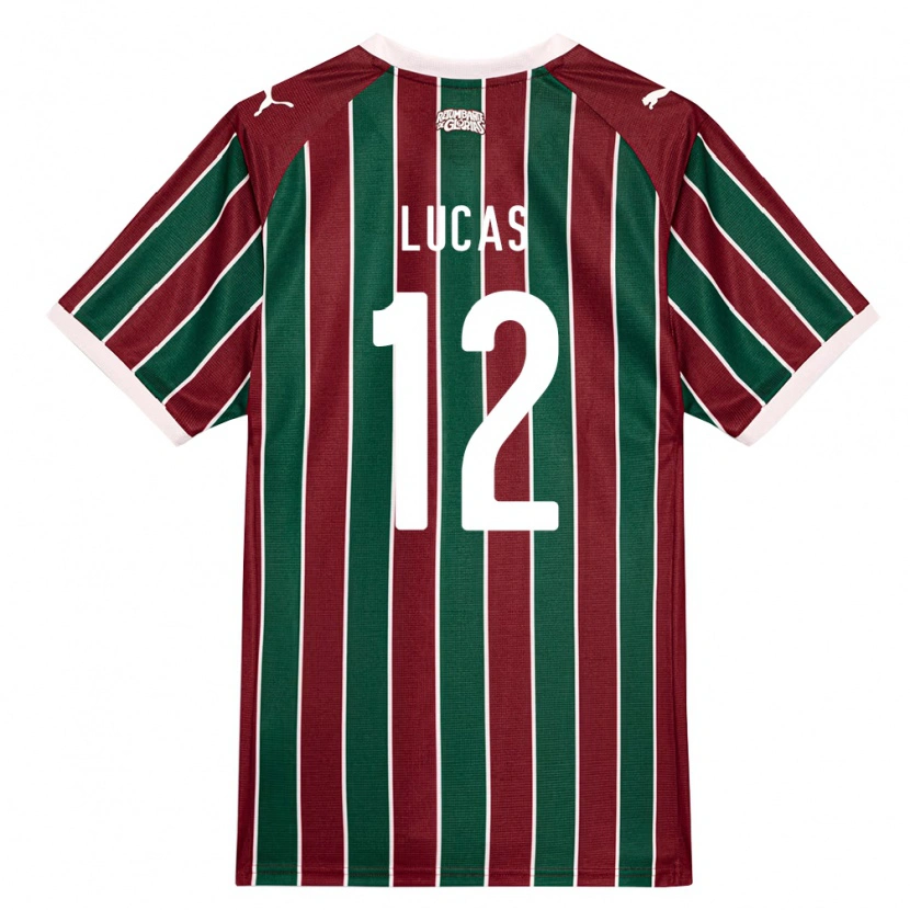Danxen Hombre Camiseta André Lucas #12 Verde Borgoña Blanco 1ª Equipación 2026/27 La Camisa México
