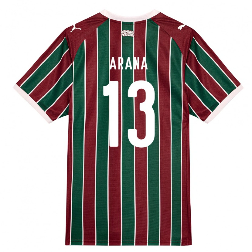 Danxen Hombre Camiseta Guilherme Arana #13 Verde Borgoña Blanco 1ª Equipación 2026/27 La Camisa México