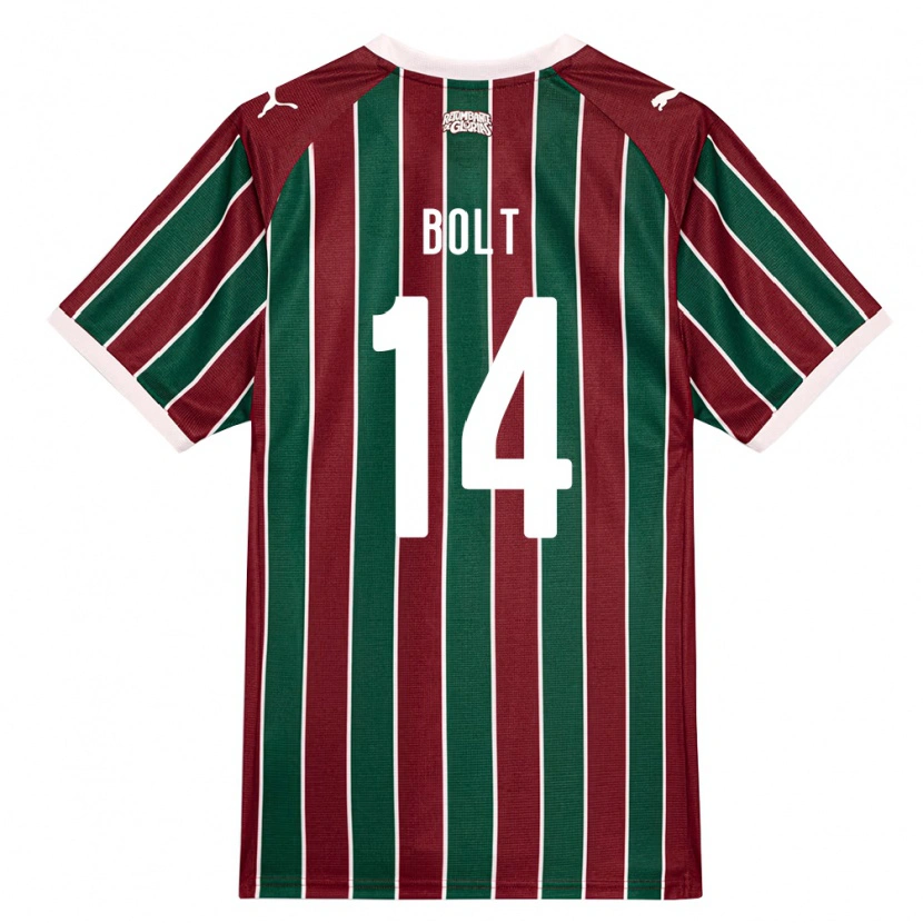 Danxen Hombre Camiseta Diego Bolt #14 Verde Borgoña Blanco 1ª Equipación 2026/27 La Camisa México