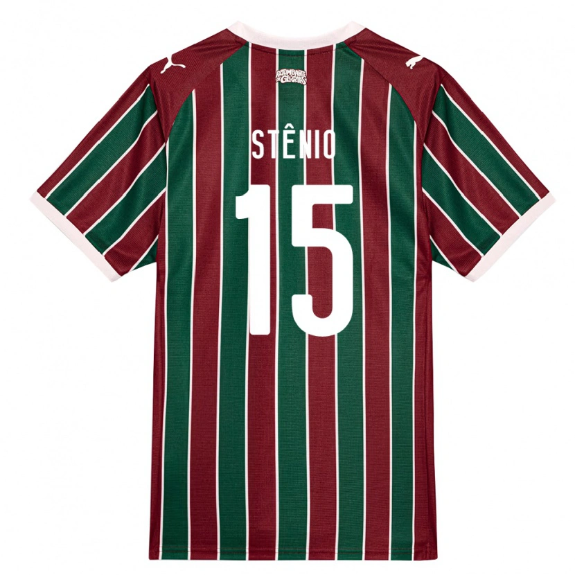 Danxen Hombre Camiseta Stênio Waquim De Carvalho #15 Verde Borgoña Blanco 1ª Equipación 2026/27 La Camisa México