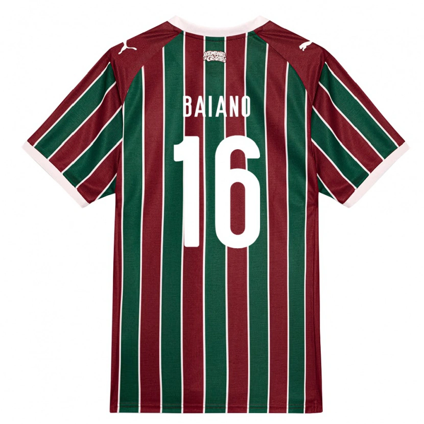 Danxen Hombre Camiseta Sérgio Baiano #16 Verde Borgoña Blanco 1ª Equipación 2026/27 La Camisa México